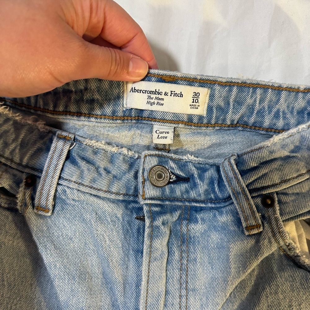Abercrombie and Fitch High Rise Mom Jeans 10 Long